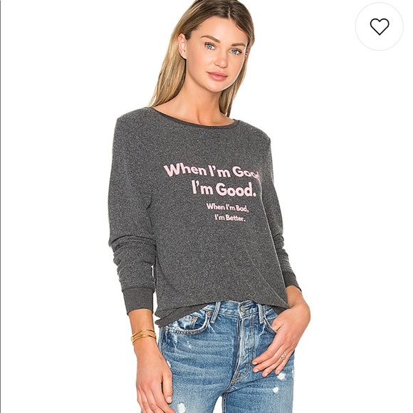 Wildfox Blue “When I’m Good .....” Sweater M - Picture 8 of 9